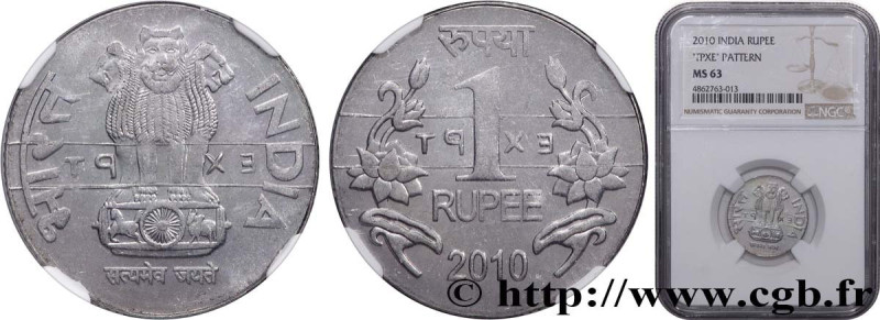 INDIA
Type : Essai 1 Roupie “TPXE” 
Date : 2010 
Mint name / Town : Calcutta 
Qu...