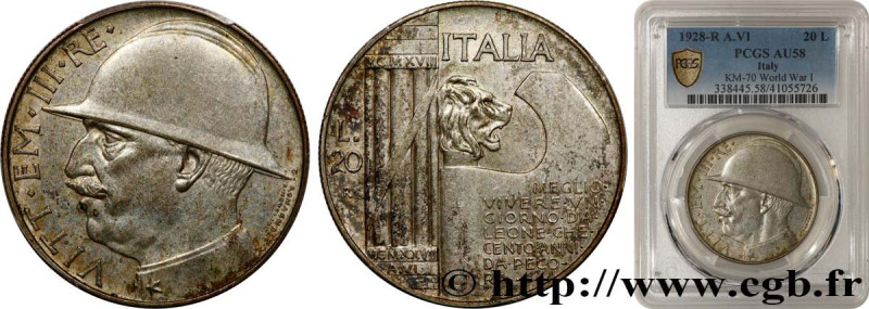 ITALY - KINGDOM OF ITALY - VICTOR-EMMANUEL III
Type : 20 Lire, 10e anniversaire ...