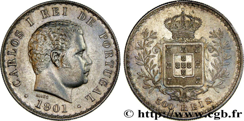 PORTUGAL - KINGDOM OF PORTUGAL - CARLOS I
Type : 500 Reis  
Date : 1901 
Quantit...