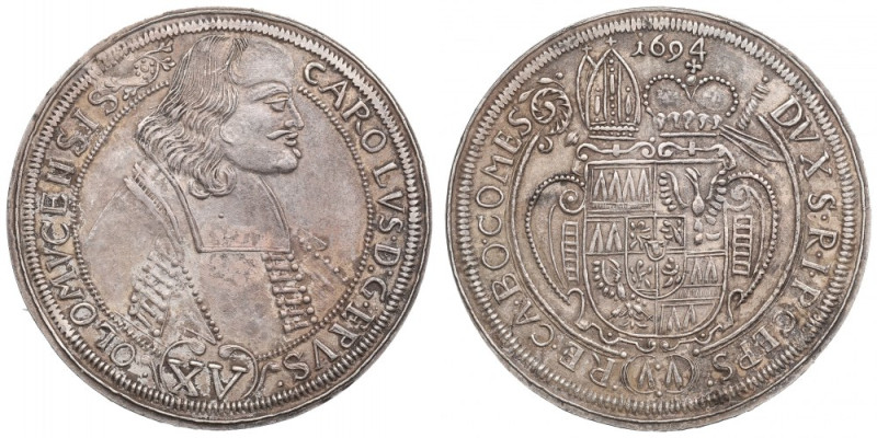 Austria, Olmutz Bishopic of, 15 kreuzer 1694 Rzadsza w handlu pozycja. Ślad po o...