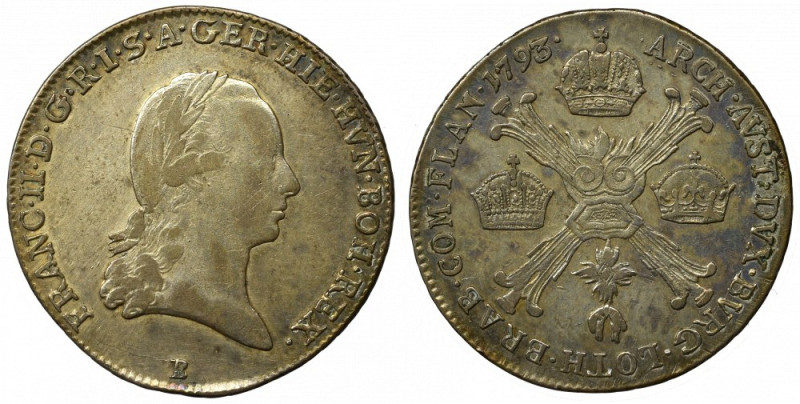 Austrian Netherlands, 1/4 thaler 1793 Ładny w pełni czytelny egzemplarz, rzadzie...