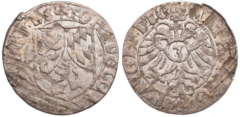 Germany, Hanau-Münzenberg, 3 kreuzer 1612 Piękny, okołomenniczy egzemplarz. Paty...