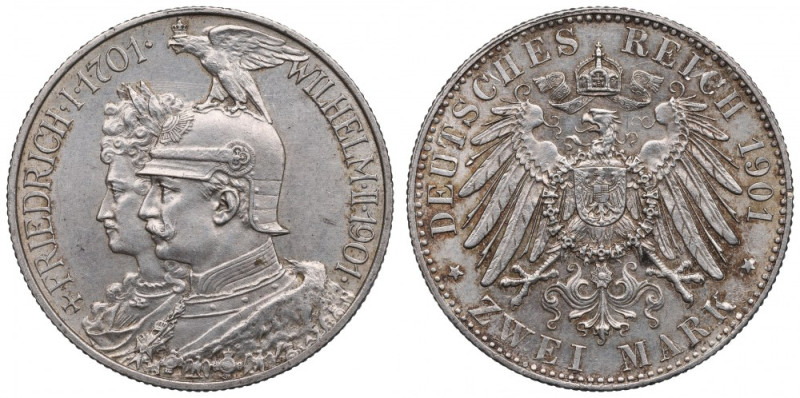 Germany, Preussen, 2 mark 1901 - 200 years of Kingdom of Prussia Piękny, okołome...