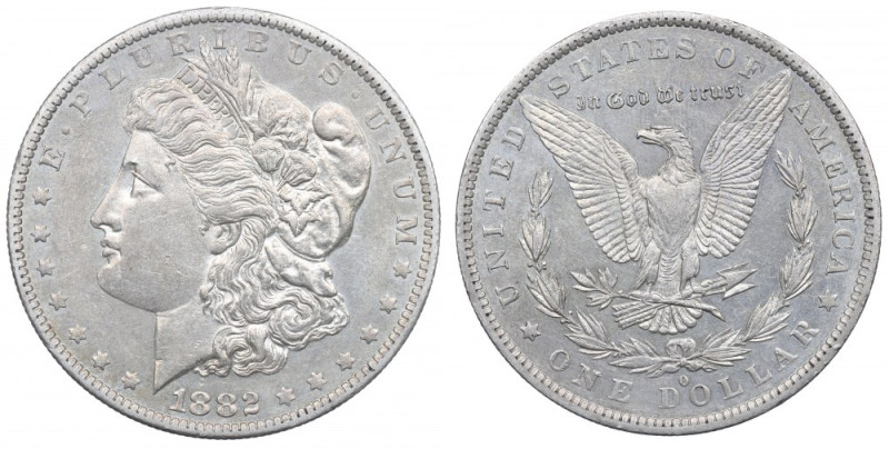 USA, Morgan dollar 1882 O Bardzo ładnie zachowana morganówka. 
Grade: AU