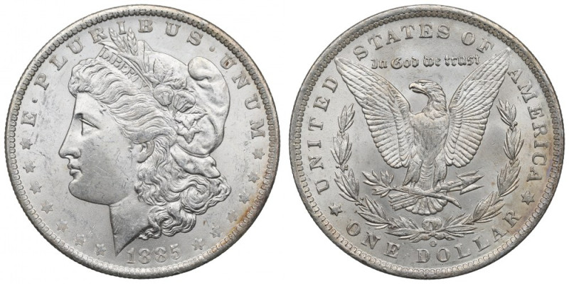 USA, Morgan Dollar 1885 O Pięknie zachowany egzemplarz z mnóstwem połysku. Refer...