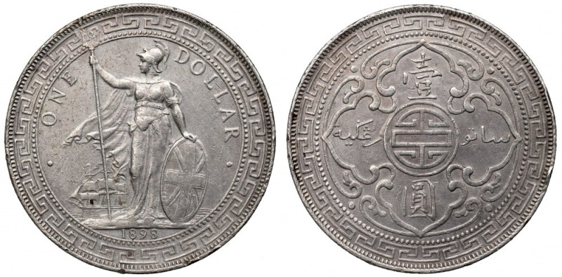 United Kingdom, 1 dollar 1898 (British Trade Dollar) Ładny egzemplarz z dobrze z...