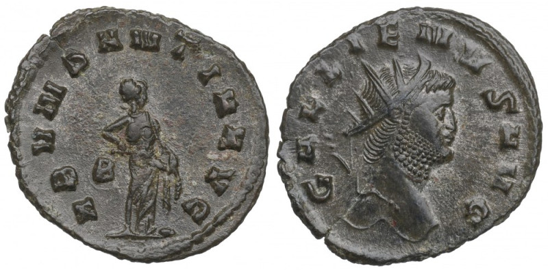 Roman Empire, Gallienus, Antoninian Ładnie zachowane detale. Awers: głowa cesarz...