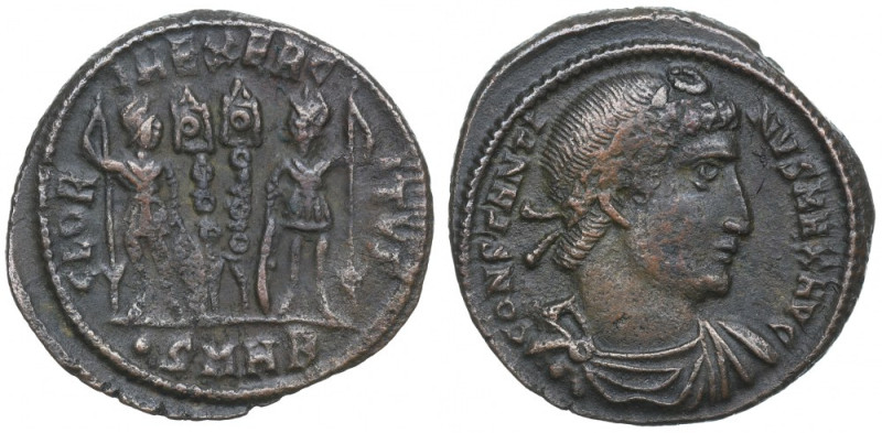 Roman Empire, Constantinus I, Follis Heraclea Ładny egzemplarz. Awers: popiersie...