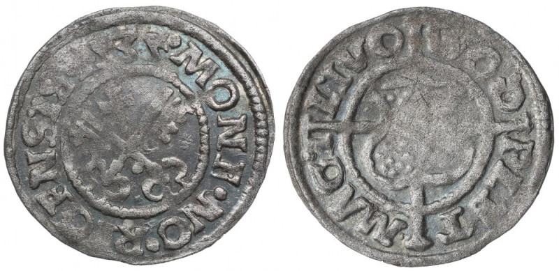 Zakon Kawalerów Mieczowych, Szeląg 1535, Ryga Obiegowy przykład lubianej emisji....