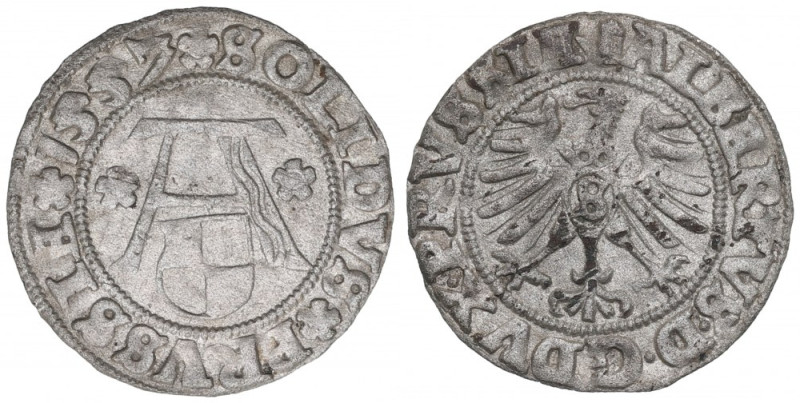 Germany, Preusen, Albrecht Hohenzollern, Schilling 1557, Konigsberg Obiegowy egz...