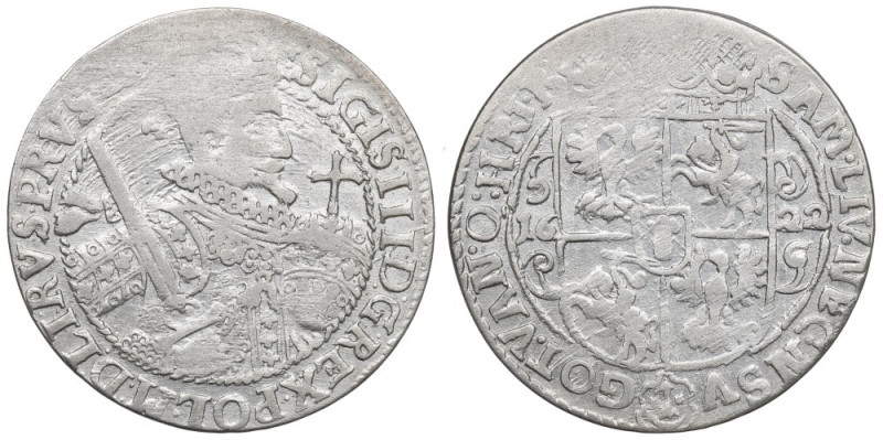 Sigismund III, 18 groschen 1622, Bromberg Odmiana z końcówką legendy awersu PRVS...