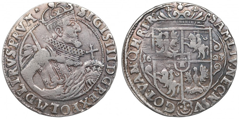 Sigismund III, 18 groschen 1623, Bromberg - PRV M Obiegowy egzemplarz. Odmiana z...