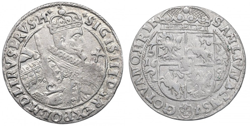 Sigismund III, 18 groschen 1623, Bromberg Ładny egzemplarz z resztkami połysku i...