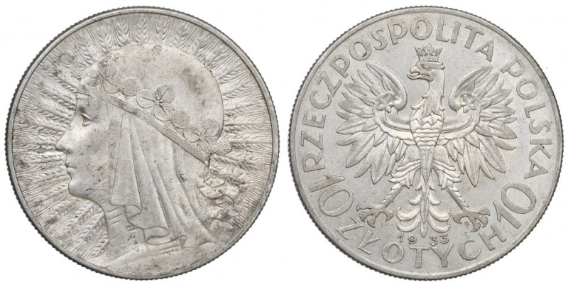 II Republic of Poland, 10 zloty 1933 Polonia Obiegowy przykład dziesięciozłotówk...