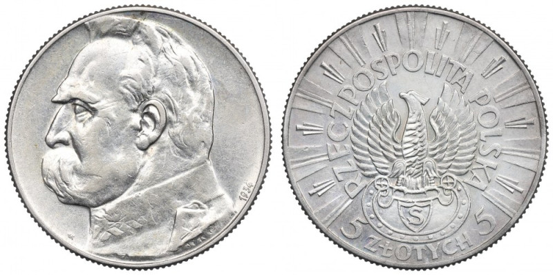 II Republic of Poland, 5 zloty 1934 Riffle Eagle Ładny przedstawiciel lubianej e...