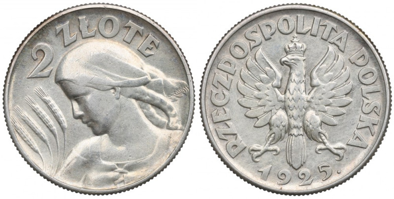 II Republic of Poland, 2 zloty 1925, London Ładny egzemplarz z dobrze zachowanym...