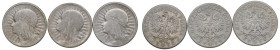 II RP, Zestaw 2 złote 1933-34 Głowa kobiety