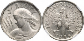 II Republic of Poland, 1 zloty 1925, London - NGC MS62 R
