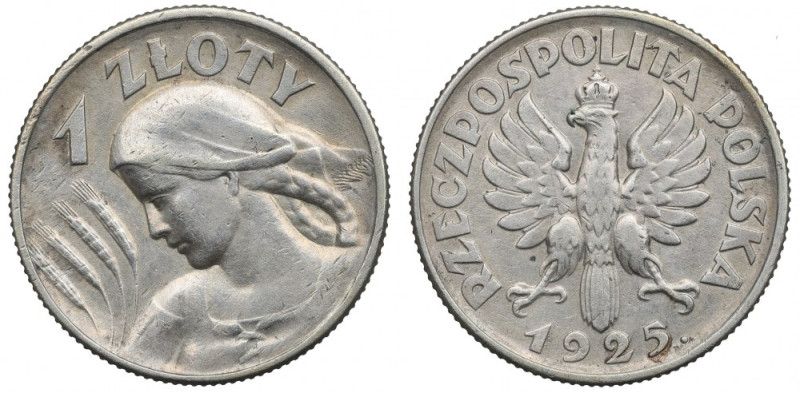 II Republic of Poland, 1 zloty 1925, London Ładny egzemplarz o dobrze zachowanyc...