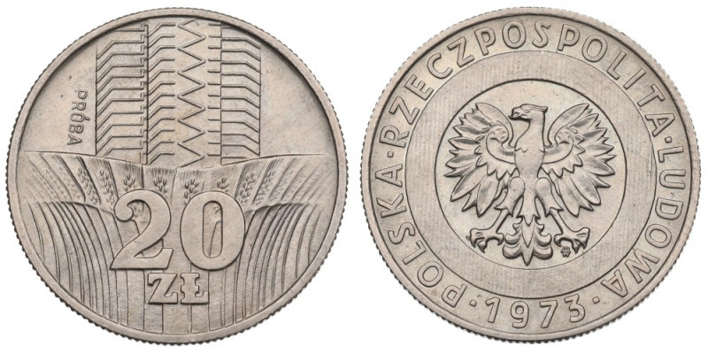 Peoples Republic of Poland, 20 zloty 1973 - Specimen Wspaniały, menniczy egzempl...