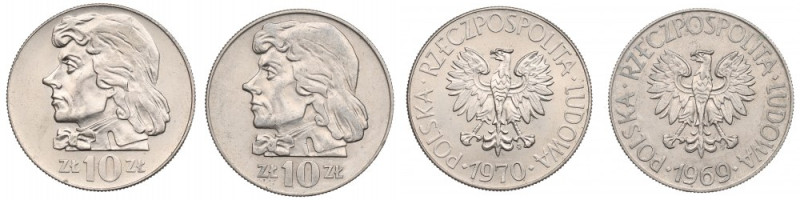 PRL, Zestaw 10 złotych 1969-70 Bardzo ładne, ponadprzeciętne egzemplarze.