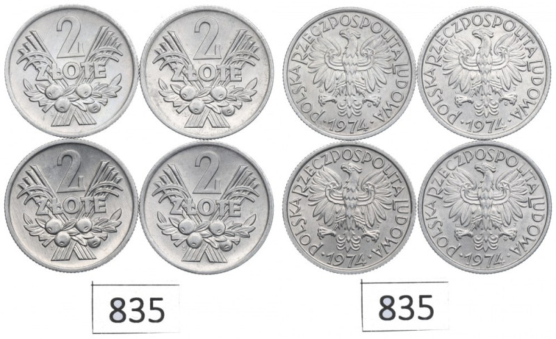 PRL, Zestaw 2 złote 1974 Jagody Piękne egzemplarze. 
Grade: UNC