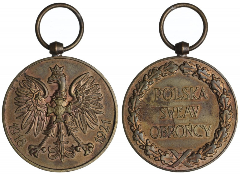 II RP, Medal Polska swemu obrońcy - za wojnę 1918-1921, Mennica Klasyczny medal ...