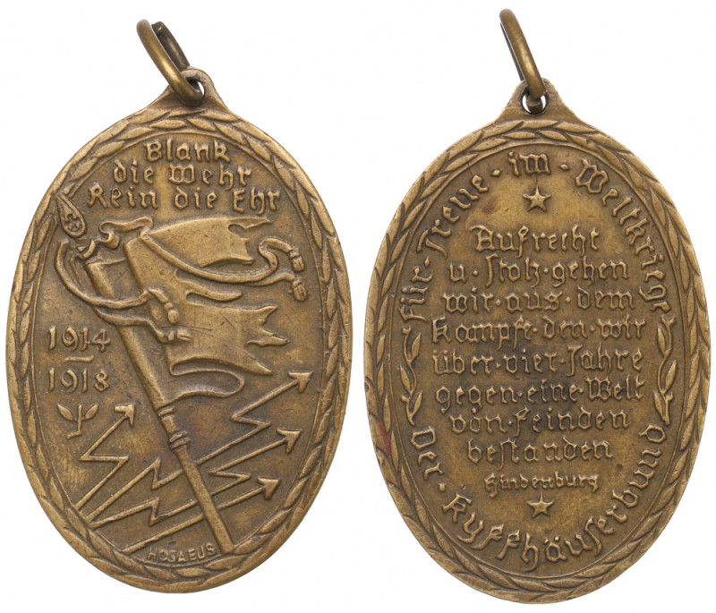 Germany, Medal for WWI Ładny medal kombatancki. Brąz, wymiary 31 x 47 mm