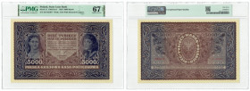 II RP, 5000 marek polskich 1920 III SERJA H - PMG 67 EPQ MAX