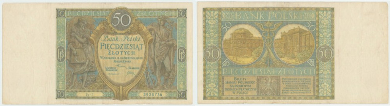 II RP, 50 złotych 1925 Y Egzemplarz o bardzo dobrej prezencji, rozprostowany z d...