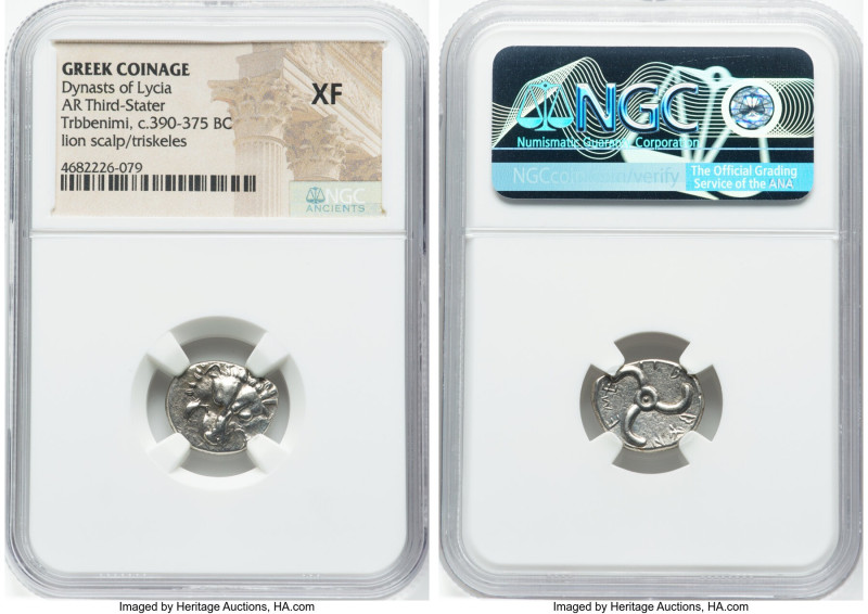 LYCIAN DYNASTS. Trbbenimi (ca. 390-375 BC). AR third-stater (16mm). NGC XF. Unce...