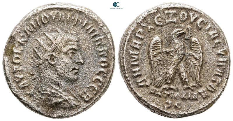 Seleucis and Pieria. Antioch. Philip I Arab AD 244-249. 
Billon-Tetradrachm

...