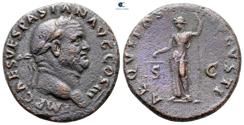 Vespasian AD 69-79. Rome
As Æ

27 mm, 10,36 g



Very Fine