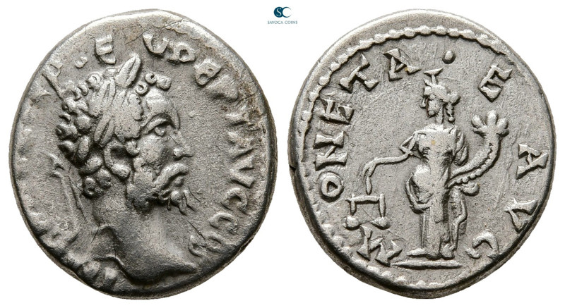 Septimius Severus AD 193-211. Emesa
Denarius AR

18 mm, 3,74 g



Very Fi...