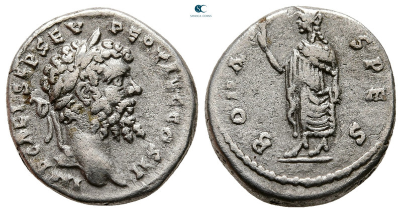 Septimius Severus AD 193-211. Emesa
Denarius AR

17 mm, 3,38 g



Very Fi...