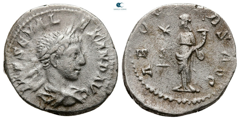 Severus Alexander AD 222-235. Antioch
Denarius AR

20 mm, 3,11 g



Very ...