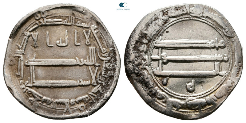 Abbasid . Madinat al-Salam mint. al-Rashid AH 170-193. Struck AH 191
AR Dirham...