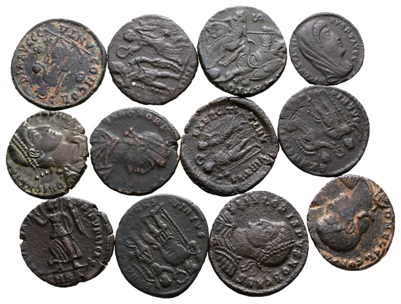 Lot of ca. 12 roman bronze coins / SOLD AS SEEN, NO RETURN!

Very Fine