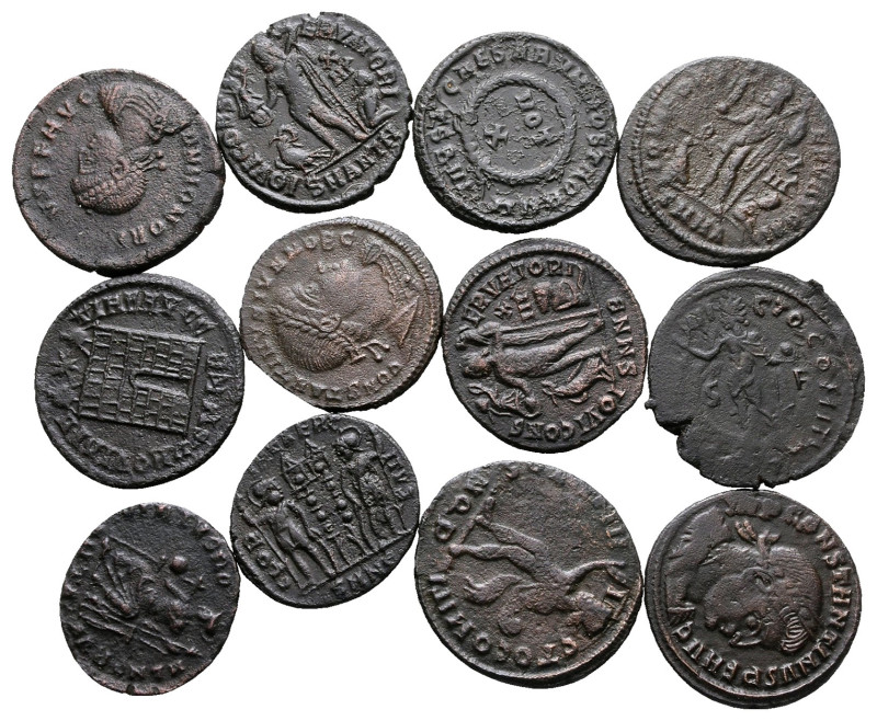 Lot of ca. 12 roman bronze coins / SOLD AS SEEN, NO RETURN!

Very Fine