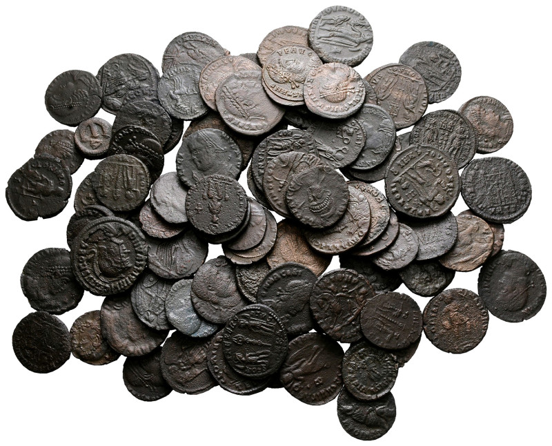 Lot of ca. 90 roman bronze coins / SOLD AS SEEN, NO RETURN!

Very Fine