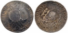 Alexei Mikhailovich, 1645-1676
Jefimok Rouble 1655. “Horseman” and “1655” counterstamped on the obverse of a German Taler of Hohnstein, 1570 issued u...