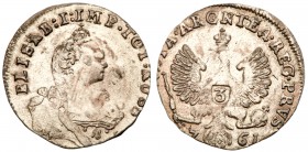 Special Coinage for East Prussia
Grosh 1761. Moscow. 1.59 gm. Cross of the eagle’s crown points to the first leg of “N” in “ARGNTEA”. Olding 457a, Bi...
