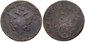 Moldavia and Wallachia
Pattern 3 Dengas 1771 S. 11.68 gm. Bit 1267 (R1). Corroded surfaces Fine