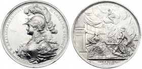 Medals of Catherine II
Medal. PLATINUM. 67.7 mm. 394.2 gm. By G.C. Waechter. On the Accession of Catherine II to the Throne, June 28, 1762. Diakov 11...