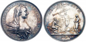 Medals of Catherine II
Medal. Silver. 49 mm. By J.G. Holtzhey. Armed Neutrality, 1780. Betts 571, Diakov 184.1 (R3), Reichel 2637 (R3), Sm--. Crowned...
