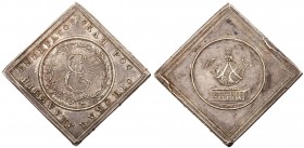 Medals of Catherine II
Prize Medal. Klippe. Silver. 36 mm. Unsigned. Russian Academy of Sciences 1783. Diakov 199.6 (R1), Reichel 2689, Sm 298. Radia...