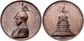 Medals of Alexander II
Medal. Bronze. 86 mm. By P. Brusnitsyn. Unveiling of the Nicholas I Monument in St. Petersburg, 1859. Diakov 681.1 (R2), Sm 62...