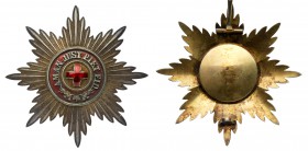 IMPERIAL RUSSIA ORDERS
Breast Star. Civil Division. Silver and enamel. 87 mm. By Keibel. Maker’s mark: Keibel, Imperial eagle and hallmark “84*” on b...