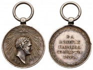 AWARD MEDALS
Award Medal for the Capture of Paris 1814. Silver. 22 mm. Bit 643 – unlisted variety. Laureate head of Alexander I right, radiant All-Se...