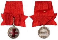 AWARD MEDALS
Award Medal for Medical Personnel in the Russo-Japanese War, 1904-1905. Silver and enamel. 28.5 mm. Bit 1149ж, Chep 955, Ver 249. Red en...